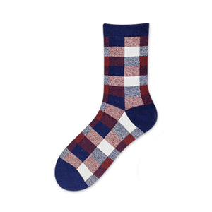 Socks Checkerd Red and Blue